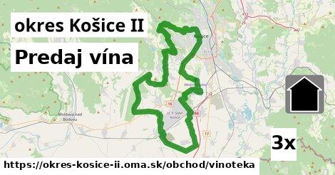 Predaj vína, okres Košice II