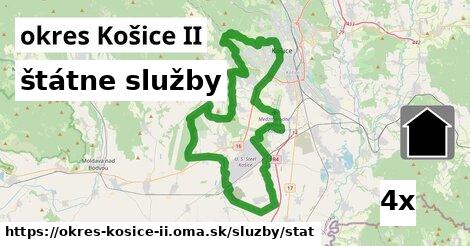 štátne služby, okres Košice II