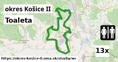 Toaleta, okres Košice II