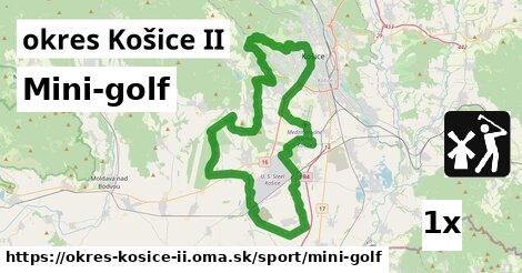 Mini-golf, okres Košice II