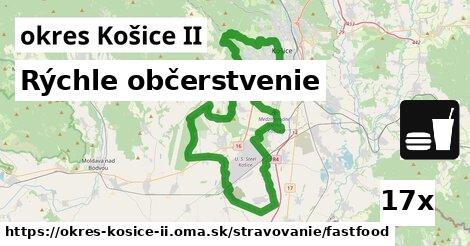 Rýchle občerstvenie, okres Košice II