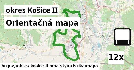 Orientačná mapa, okres Košice II