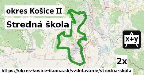 Stredná škola, okres Košice II