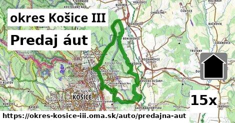 Predaj áut, okres Košice III