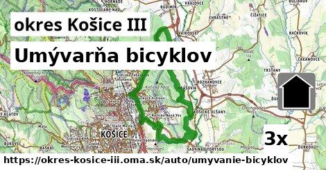 Umývarňa bicyklov, okres Košice III