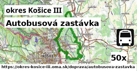 Autobusová zastávka, okres Košice III