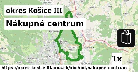 Nákupné centrum, okres Košice III