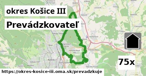 prevádzkovateľ v okres Košice III