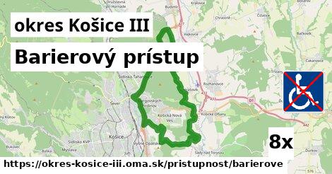Barierový prístup, okres Košice III