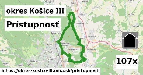 prístupnosť v okres Košice III