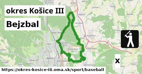 Bejzbal, okres Košice III