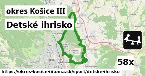 Detské ihrisko, okres Košice III