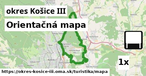 Orientačná mapa, okres Košice III
