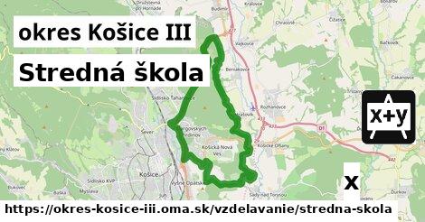 Stredná škola, okres Košice III