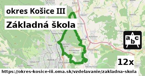 Základná škola, okres Košice III