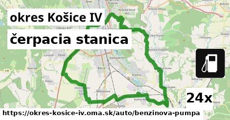 čerpacia stanica, okres Košice IV