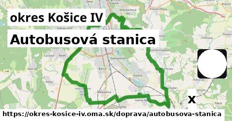 Autobusová stanica, okres Košice IV