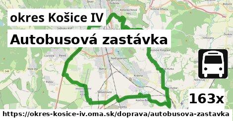 Autobusová zastávka, okres Košice IV