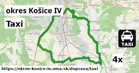 Taxi, okres Košice IV