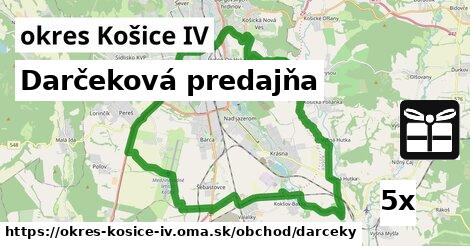 Darčeková predajňa, okres Košice IV