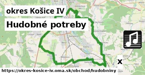 Hudobné potreby, okres Košice IV