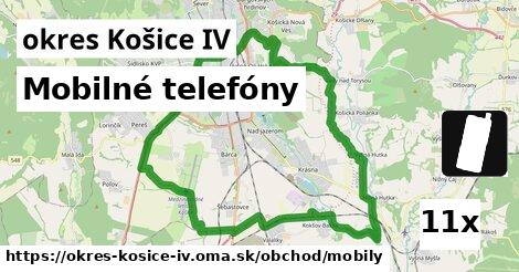 Mobilné telefóny, okres Košice IV