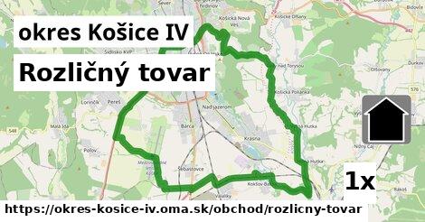 Rozličný tovar, okres Košice IV