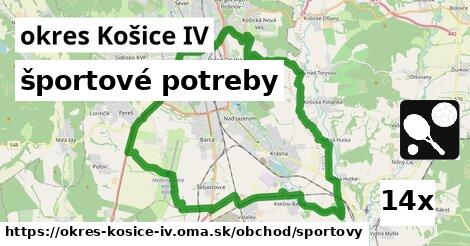 športové potreby, okres Košice IV