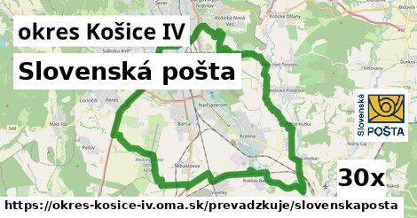 Slovenská pošta, okres Košice IV