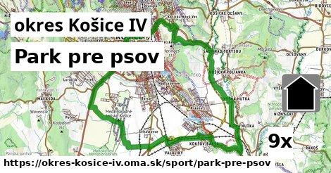 Park pre psov, okres Košice IV