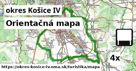 Orientačná mapa, okres Košice IV