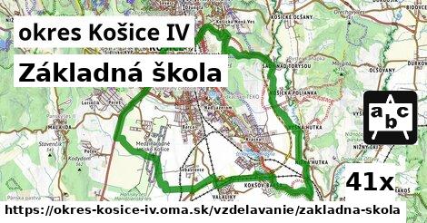 Základná škola, okres Košice IV