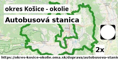 Autobusová stanica, okres Košice - okolie