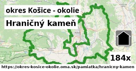 Hraničný kameň, okres Košice - okolie