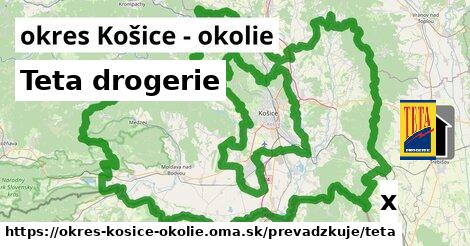 Teta drogerie, okres Košice - okolie