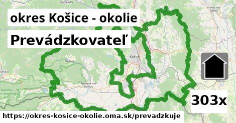 prevádzkovateľ v okres Košice - okolie