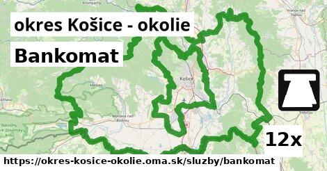 Bankomat, okres Košice - okolie