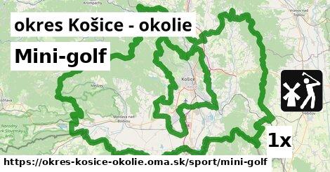 Mini-golf, okres Košice - okolie