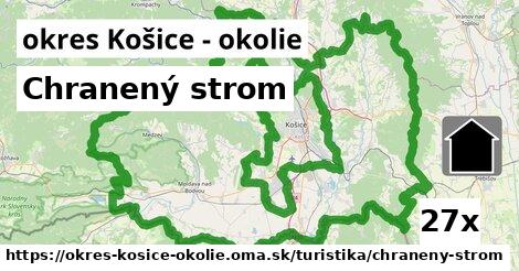 Chranený strom, okres Košice - okolie