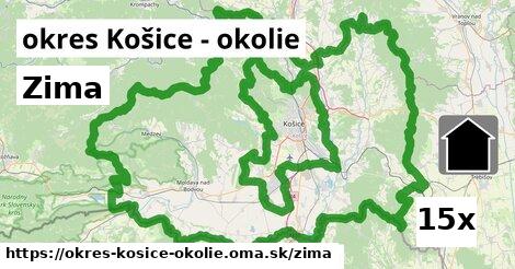 zima v okres Košice - okolie