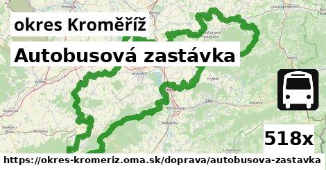 Autobusová zastávka, okres Kroměříž