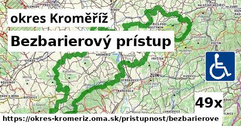 Bezbarierový prístup, okres Kroměříž