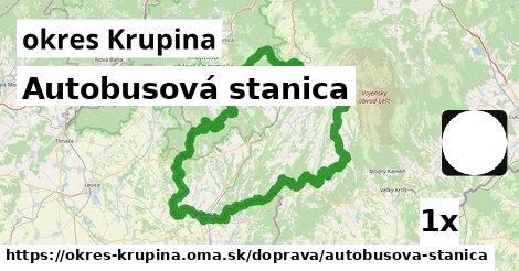 Autobusová stanica, okres Krupina