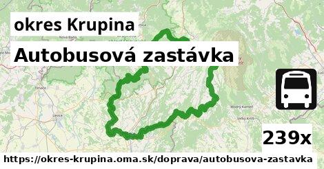 Autobusová zastávka, okres Krupina