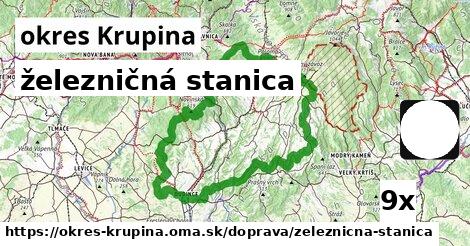 železničná stanica, okres Krupina