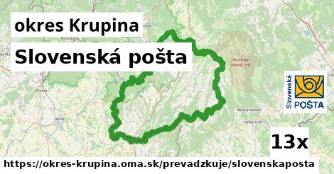 Slovenská pošta, okres Krupina