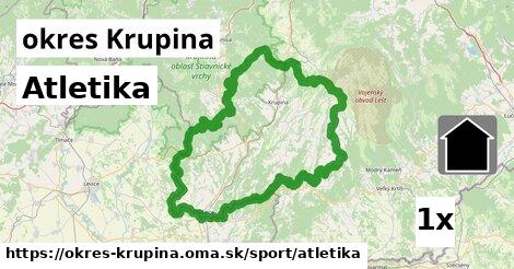 Atletika, okres Krupina