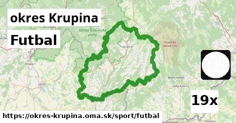 Futbal, okres Krupina