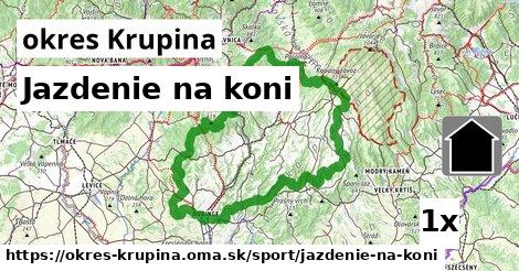 Jazdenie na koni, okres Krupina