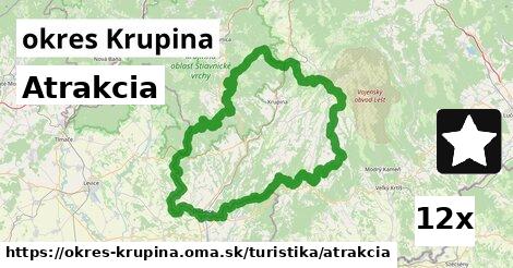 Atrakcia, okres Krupina